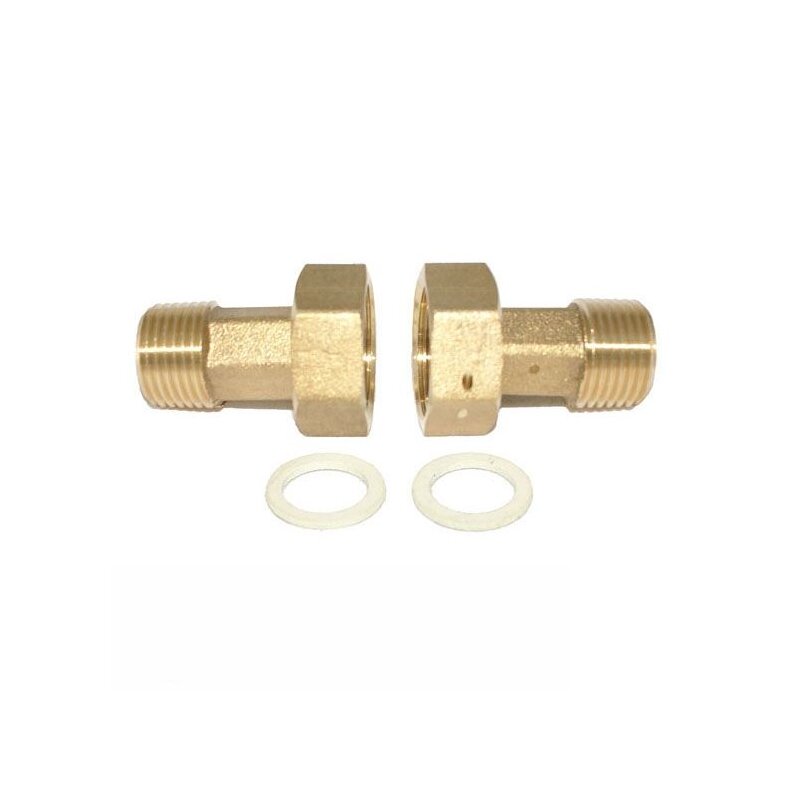 Allmess Wasserzhlerverschraubung Set (2 Stck) 3-4 AG Messing