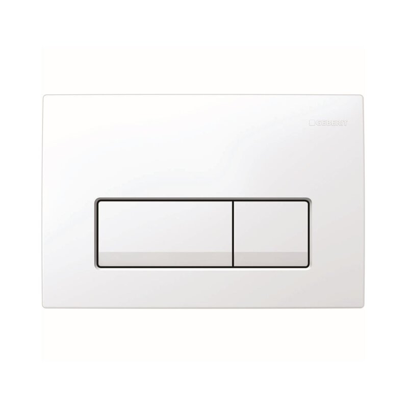 Bettigungsplatte Delta51 fr UP100 Splkasten- fr 2-Mengen-Splung- weiss-alpin 115-105-11-1