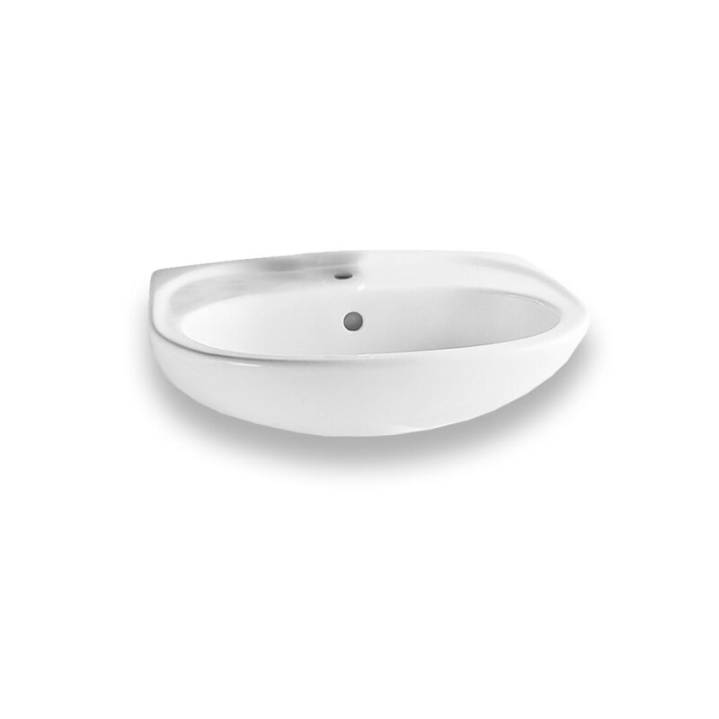 Handwaschbecken 45 x 37-5 cm- weiss mit Hygiene-Glasur