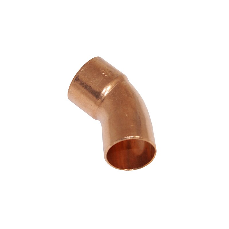 Kupfer Ltfitting Bogen 45- 1 Muffe 54mm
