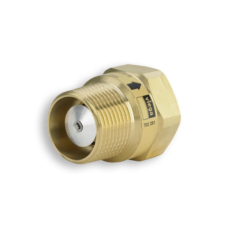 Viega Gasstrmungswchter Typ K 2647-2S in Rp1 x R1 x (4-0m3-h) Messing Eingang-AG